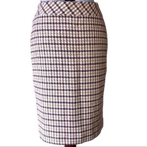 ⭐️TALBOTS⭐️ HOUNDSTOOTH WOOL BLEND PENCIL SKIRT SIZE: 2
